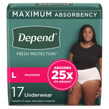 Depend Female Fresh Protection Absorbent Underwear