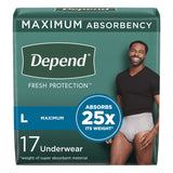 Depend Male Fresh Protection Absorbent Underwear