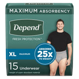 Depend Male Fresh Protection Absorbent Underwear