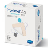 Silver Silicone Foam Dressing Proximel Ag 4 X 4 Inch Square Non-Bordered Box of 10