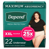 Depend Female Fresh Protection Absorbent Underwear