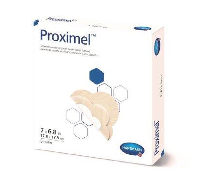 Silver Foam Dressing Proximel Ag 6-4/5 X 7 Inch Sacral  box of 5