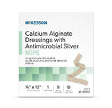 McKesson Calcium Alginate Dressing with Antimicrobial Silver Rope 3/4x12 inch Sterile box of 5 - CheapChux