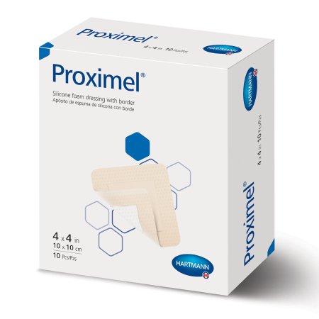 Proximel Foam Dressing 4x4 inch With Sterile Border  Box of 10