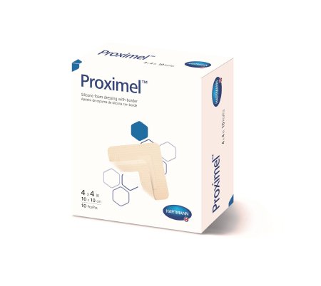 Proximel Foam Dressing 5x5 inch with sterile border  Box of 10