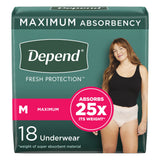 Depend Female Fresh Protection Absorbent Underwear