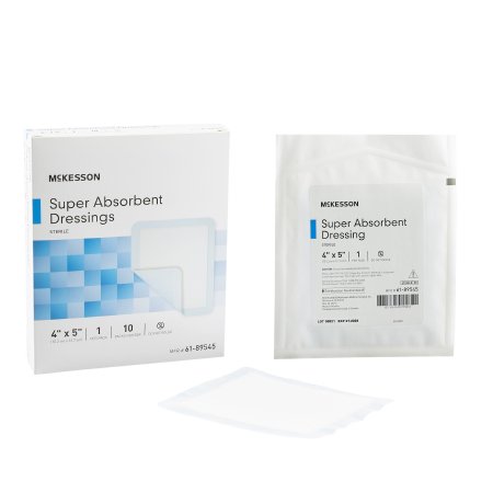 McKesson Super Absorbent Dressing 4x5 Sterile