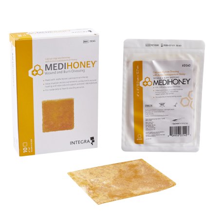 Medihoney Calcium Alginate Sheet Dressing 4x5 Sterile