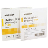 McKesson Hydrocolloid Dressing Thin 6x6 Square Sterile box of 10