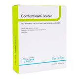 DermaRite ComfortFoam  5 X 8 Inch With Border Waterproof Backing Silicone Adhesive Elbow / Heel Sterile