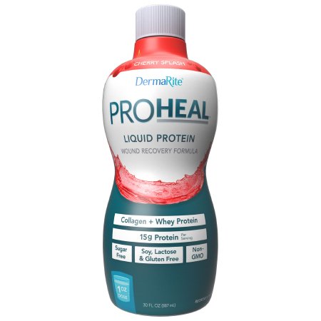 DermaRite ProHeal Liquid Protein 30oz Bottle Cherry Splash Flavor