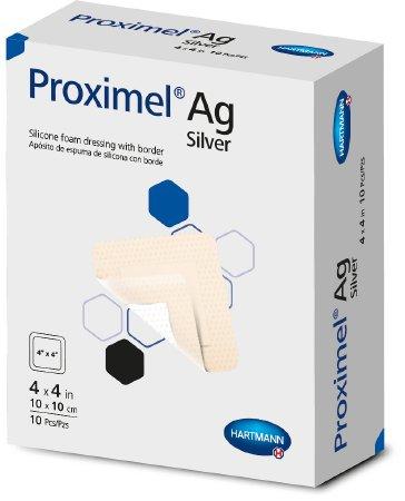 Silver Silicone Foam Dressing Proximel Ag 4 X 12 Inch Rectangle  Box of 5