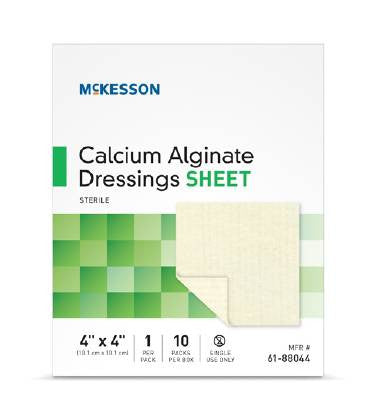 McKesson Calcium Alginate Sheet Dressing 4x4 Sterile box of 10 – CheapChux