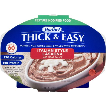Hormel Thick and Easy Thickened Pureed Italian Style Lasagna 7 oz Case of 7
