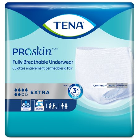 Tena® Plus Protective Underwear Protective Underwear, Plus, Small, 25 -  34 Hip Size, White, 15 per pack, case/4