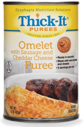 Thick-It Sausage Cheese Omelet Ready to Use Puree, 15oz Cans, Case of 12 - CheapChux